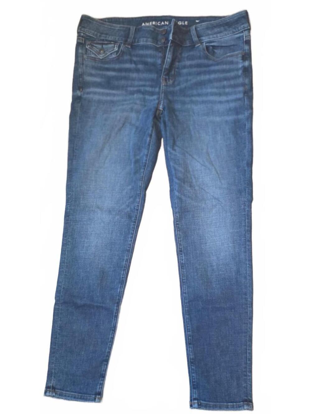 American Eagle Regular Stretch Blue Denim Jeans Size 14